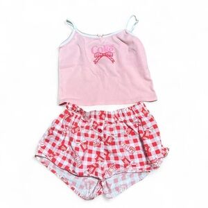 Cute coquette girl Diet Coke pj set cotton med but fits like a small